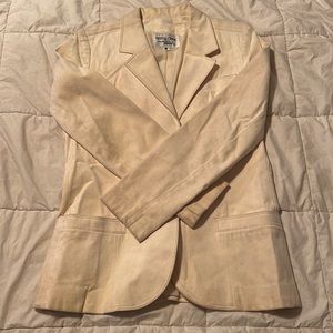 Roth Le Cover suede fabric size 12 off white jacket with some light sun fades
